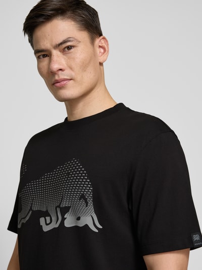 HUGO T-shirt met labelprint, model 'Drcard' Zwart - 3