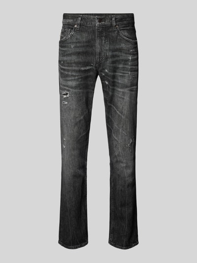 BOSS Orange Straight Leg Jeans im Destroyed-Look Modell 'TROY' Anthrazit 2