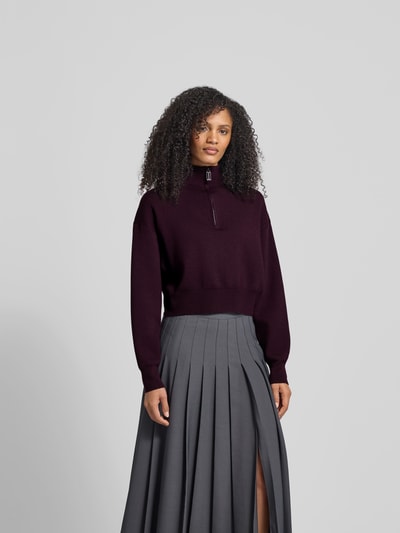 Victoria Beckham Troyer aus Woll-Mix Bordeaux 4