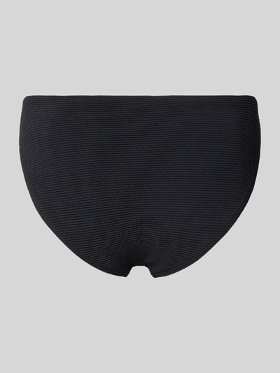 Produktfoto, Bikini-Slip mit Strukturmuster von Jake*s Casual in Schwarz, Material-Mix mit Stretch-Anteil, körpernahe Passform, elastischer Bund