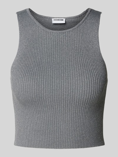 Noisy May Korte tanktop met ronde hals, model 'KAYLA' Zilver - 2