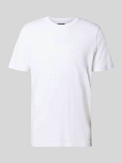 Produktfoto, Regular Fit T-Shirt mit Logo-Stitching von MCNEAL, Męski t-shirt z bawełny, krój regular fit, wyhaftowane logo, okrągły dekolt, długość tyłu w rozmiarze M: 70 cm