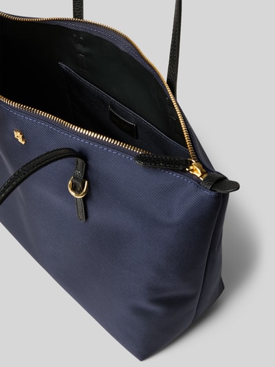 Lauren Ralph Lauren Tote bag met labelapplicatie, model 'KEATON' Donkerblauw - 5
