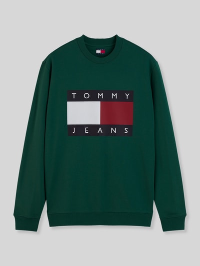Tommy Jeans Regular Fit Sweatshirt aus reiner Baumwolle Dunkelgruen 2