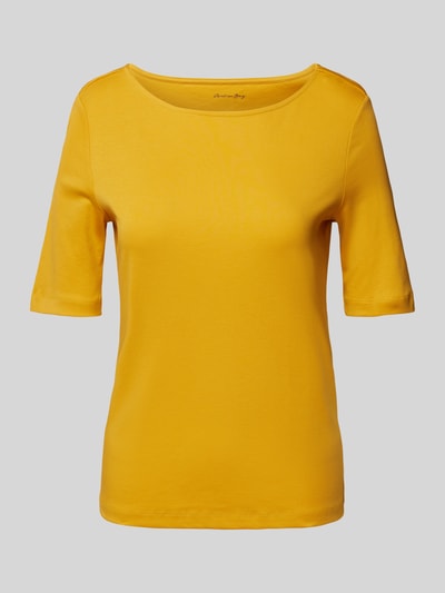 Christian Berg Woman T-shirt in effen design Mosterdgeel - 2