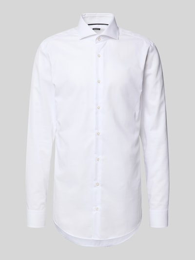 BOSS Koszula biznesowa o kroju slim fit z bardzo długim rękawem model ‘HANK’ Biały 2