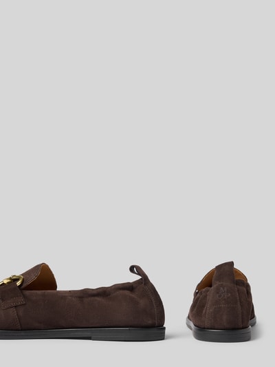 Marc O'Polo Loafersy z naturalnej skóry welurowej Ciemnobrązowy 2