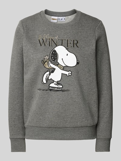 G&C Sweatshirt mit Peanuts®-Print Anthrazit Melange 1