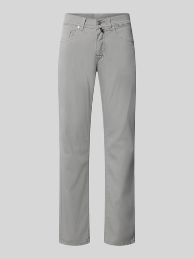 Produktfoto, Tapered Fit Hose mit Eingrifftaschen Modell 'Lyon' von Pierre Cardin aus Baumwoll-Elasthan-Mix in Hellgrau, für Herren