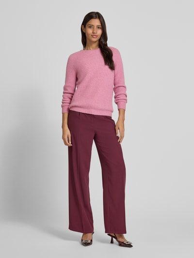 Fynch-Hatton Sweter z dzianiny z prążkowanymi wykończeniami Różowawy 1