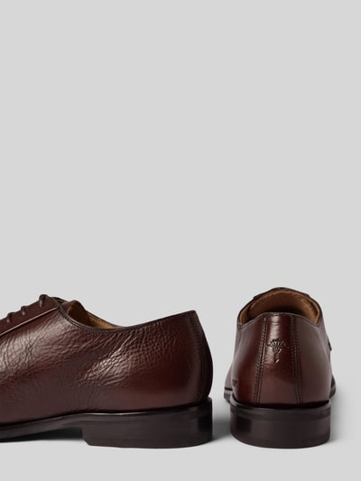 JOOP! SHOES Buty derby ze skóry ze sznurowaniem i detalem z logo Ciemnobrązowy 2