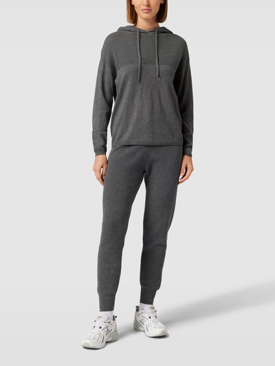 Jake*s Casual Sweatpants in Strick-Optik Dunkelgrau Melange 1