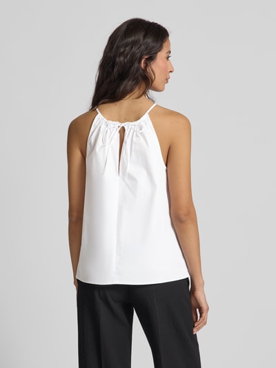 ARMANI EXCHANGE Top bluzkowy o kroju regular fit na cienkich ramiączkach Biały 5