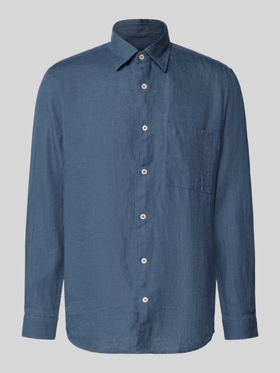 Marc O'Polo Regular Fit Freizeithemd aus reinem Leinen Petrol 2