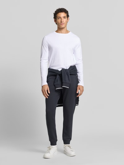 Christian Berg Men Longsleeve mit Rundhalsausschnitt Weiss 1