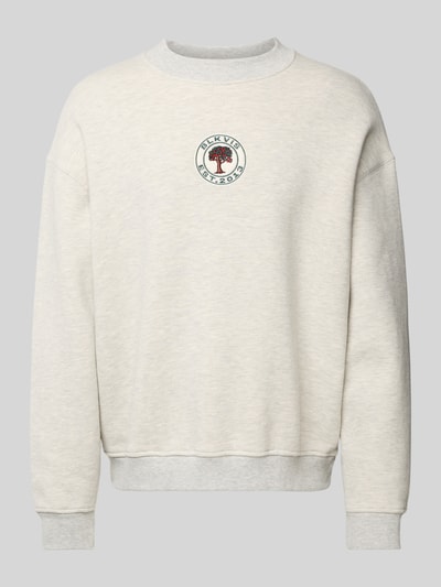 BLKVIS Sweatshirt met labelbadge, model 'SOURCE' Lichtgrijs gemêleerd - 2