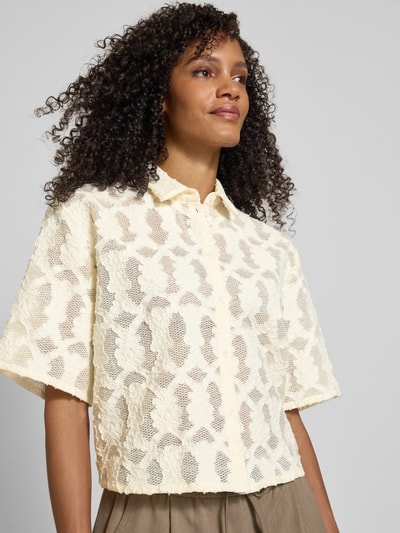 Jake*s Collection Overhemdblouse met knoopsluiting Offwhite - 3