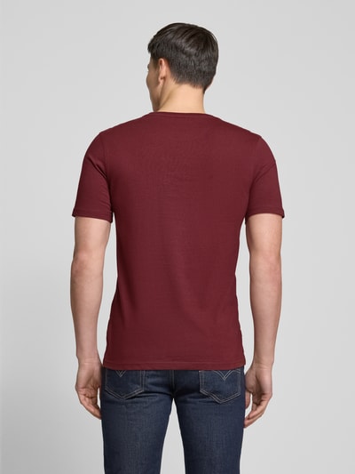 Scotch & Soda T-Shirt mit Label-Stitching Bordeaux 5