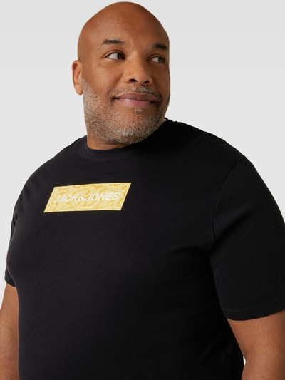 Jack & Jones Plus T-shirt PLUS SIZE z okrągłym dekoltem model ‘CONAVIGATOR’ Czarny 3