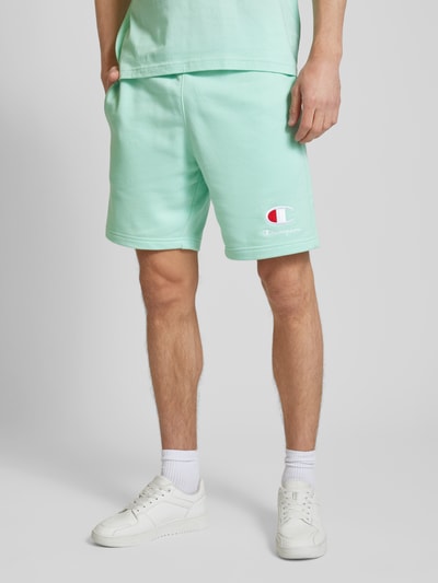 CHAMPION Sweatshorts mit Label-Stitching Helltuerkis 4