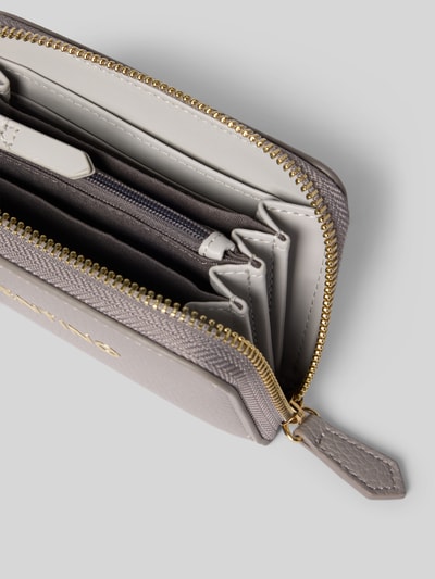 VALENTINO BAGS Portemonnee met labelopschrift, model 'ALEXIA' Lichtgrijs - 3