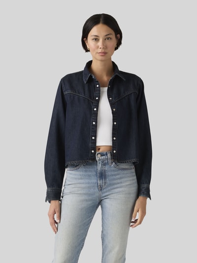 Levi's® 300 Regular fit jeanshemd van mix van katoen en lyocell model 'ELI' Donkerblauw - 3