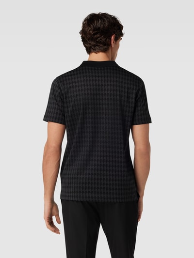 Karl Lagerfeld Regular fit poloshirt met all-over motief Zwart - 5