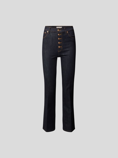 Tory Burch Mid Rise Jeans im Slim Fit Dunkelblau Melange 2