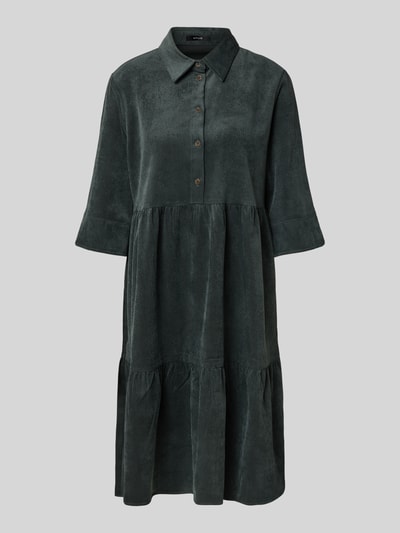 OPUS Knielanges Kleid aus Cord Modell 'Wispa' Petrol 2
