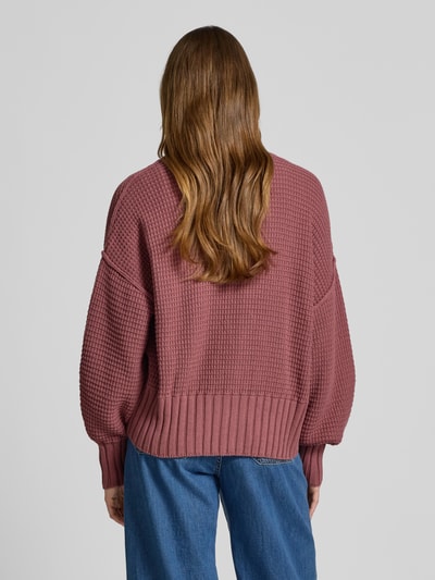 JAKE*S STUDIO WOMAN Gebreide cardigan met ribboorden Mauve - 5