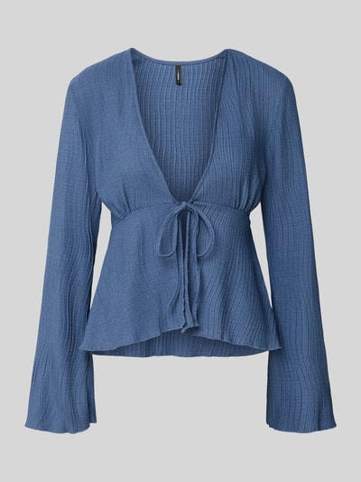 Only Slim Fit Cardigan aus elastischem Crêpe-Material Modell 'CAMILLE' Jeansblau 2