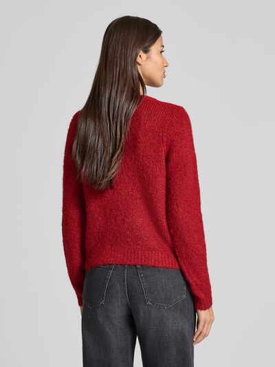 Vero Moda Regular fit gebreid jack met wol, modell 'NOVAH' Bordeaux - 5