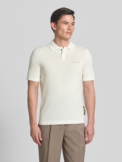 Marc O'Polo Regular Fit Poloshirt aus reiner Baumwolle - Marc O'Polo × DFB Travel Collection Offwhite 4