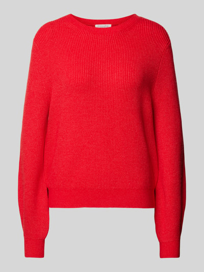 Christian Berg Woman Oversized Strickpullover aus Viskose-Mix mit Rundhalsausschnitt Rot Melange 2