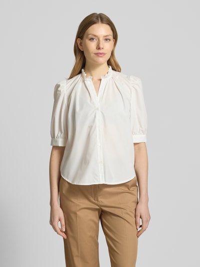 Christian Berg Woman Selection Regular Fit Bluse mit Puffärmeln Weiss 4