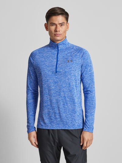 Under Armour Shirt met lange mouwen, opstaande kraag en ritssluiting Koningsblauw - 4