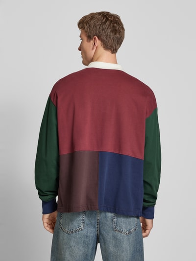 PROHIBITED Oversized Sweatshirt mit Polokragen Modell 'Wembley' Dunkelgruen 5