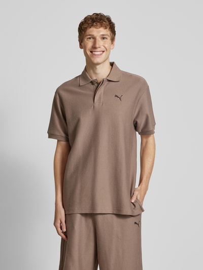 PUMA PERFORMANCE Relaxed Fit Poloshirt mit Label-Stitching Taupe 4