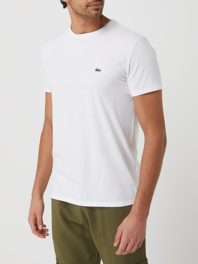 Lacoste T-shirt met labelstitching Wit - 4