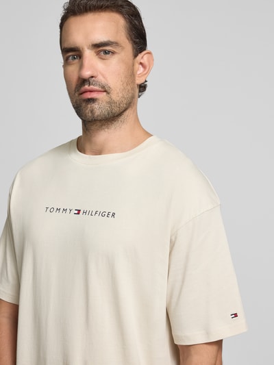 Tommy Hilfiger Relaxed Fit T-Shirt aus reiner Baumwolle Offwhite Melange 3