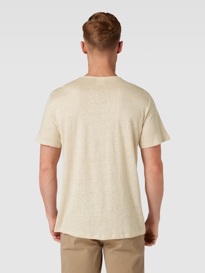 Selected Homme T-Shirt aus Leinen mit Rundhalsausschnitt Offwhite 5