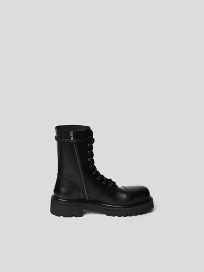 VETEMENTS Schnürboots aus Leder Schwarz 10