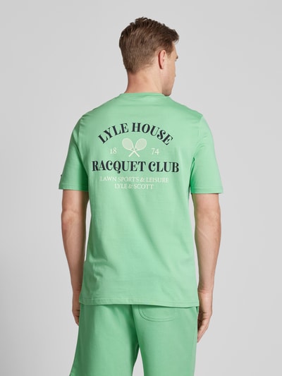 Lyle & Scott T-shirt met statement- en labelprint Lichtgroen - 5