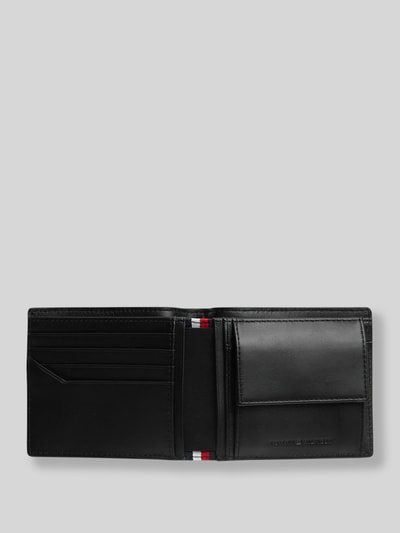 Tommy Hilfiger Portemonnaie aus echtem Leder mit Label-Schriftzug BLACK 4