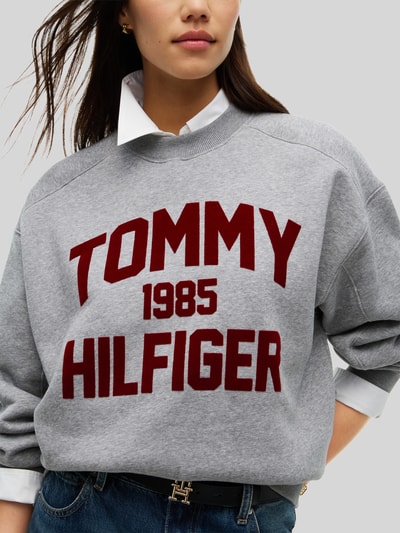 Tommy Hilfiger Relaxed Fit Sweater aus Baumwoll-Mix Mittelgrau 3