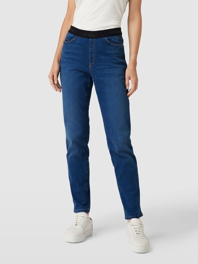 Marc Cain Jeans mit elastischem Bund Modell 'SIENA' Blau 4