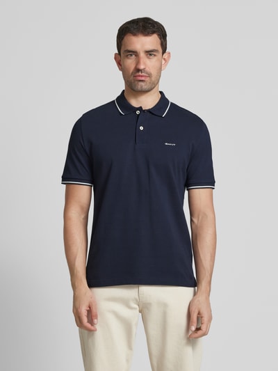 Gant Poloshirt mit Label-Stitching Marine 4
