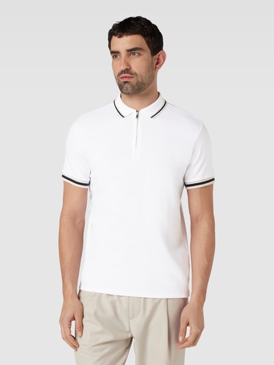 SELECTED HOMME Slim fit poloshirt met labeldetail, model 'TOULOUSE' Wit - 4