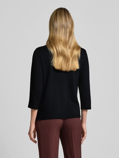 s.Oliver BLACK LABEL Regular fit 3/4-shirt van viscosemix Zwart - 5