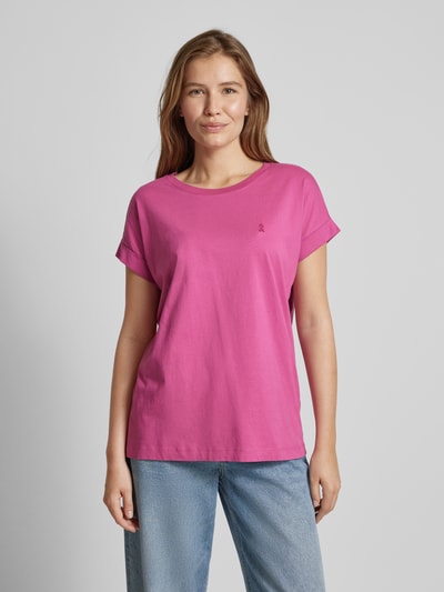 Armedangels T-shirt met kapmouwen, model 'IDAARA' Fuchsia - 4